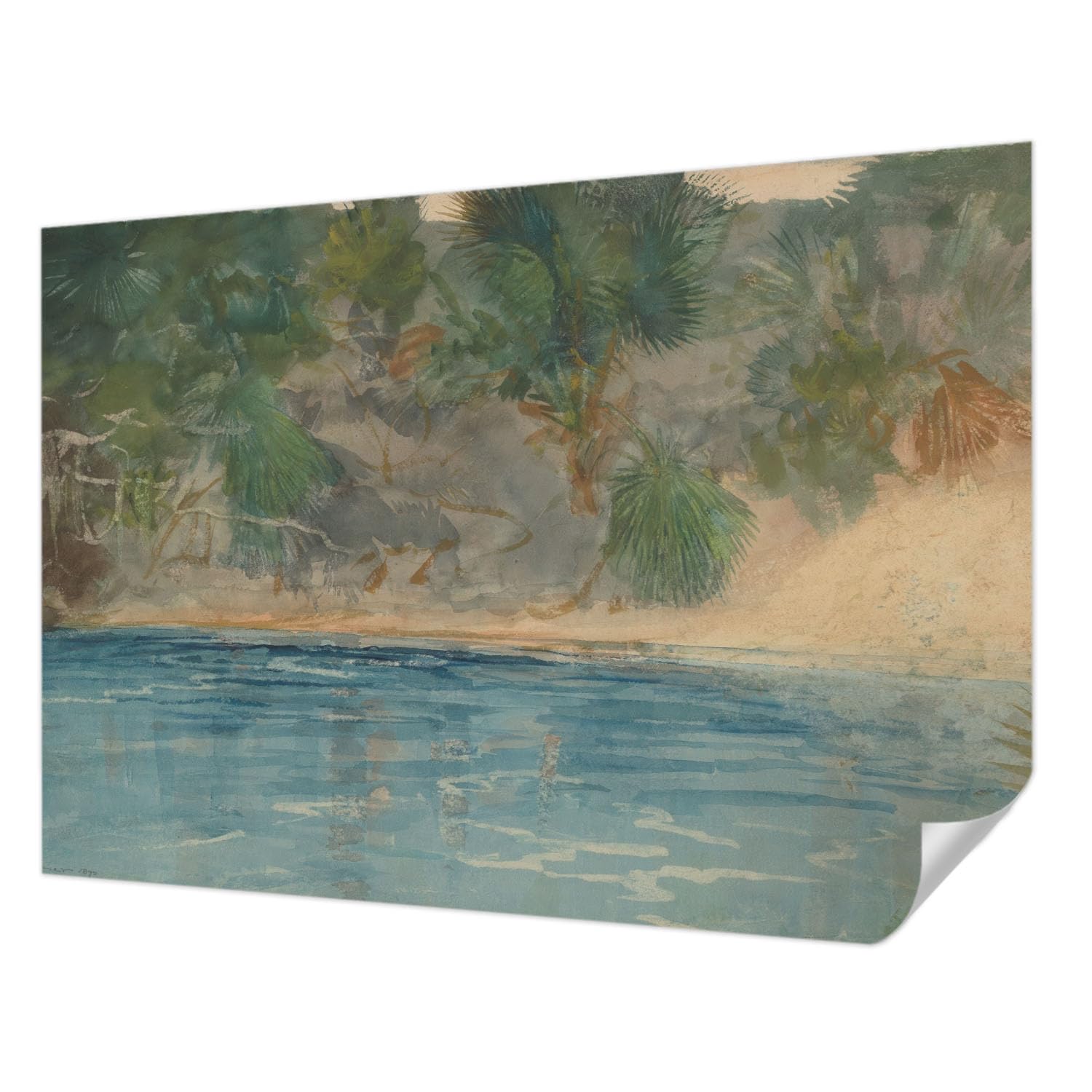 Papier peint panoramique rivage tropical Tulup 208x146 cm pour mur de salon