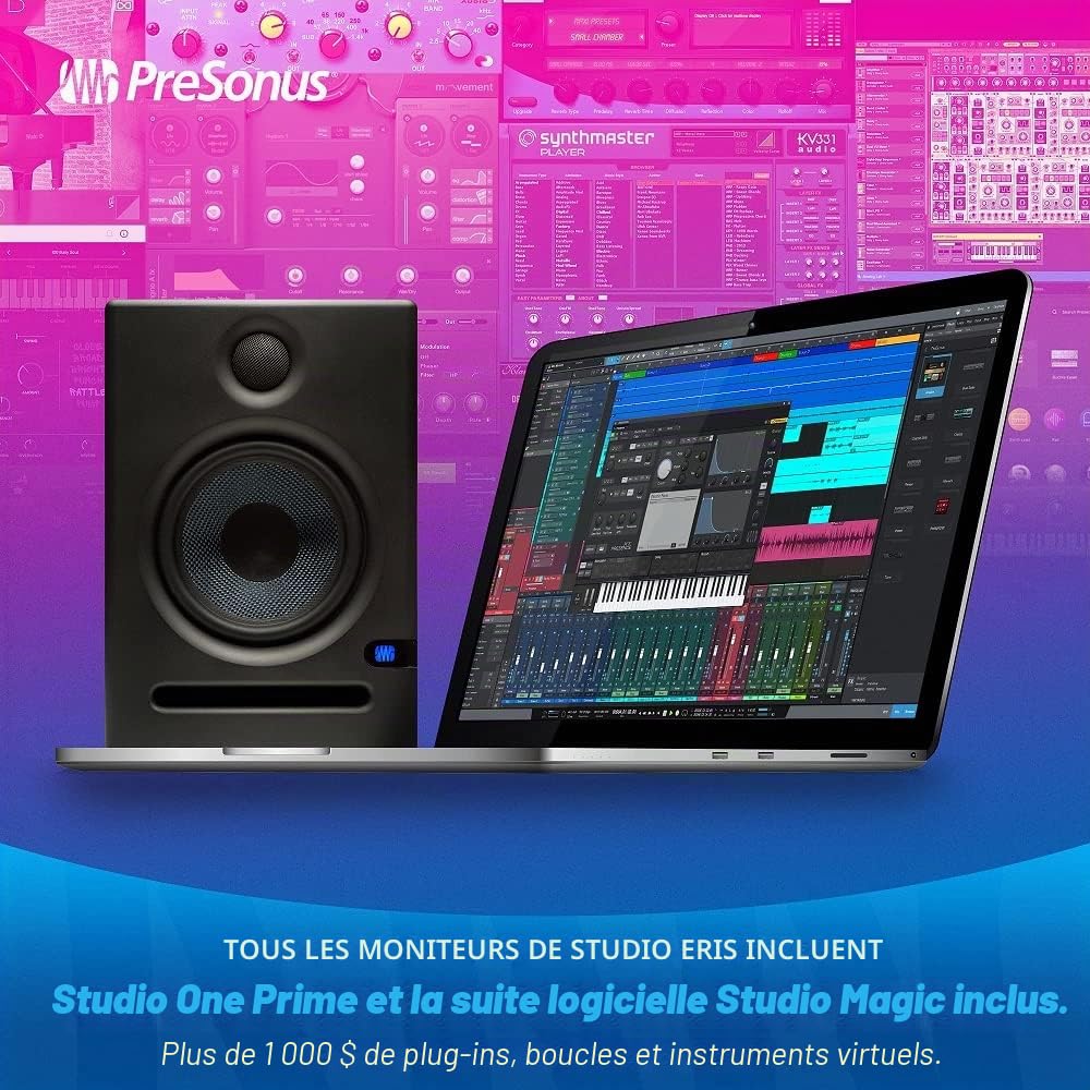 PreSonus Eris E5 Moniteur de Studio Actif 5.25 Pouces 2 Voies Noir