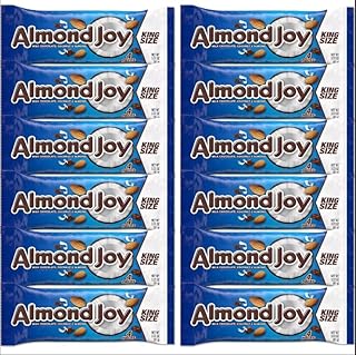 Coconut and Almond Milk Chocolate Candy King Size Bars, Bulk 12 Pack Individually Wrapped, 3.22 oz Bars 4 Pieces Each, Gluten Free, For On The Go, Gifts and Easter