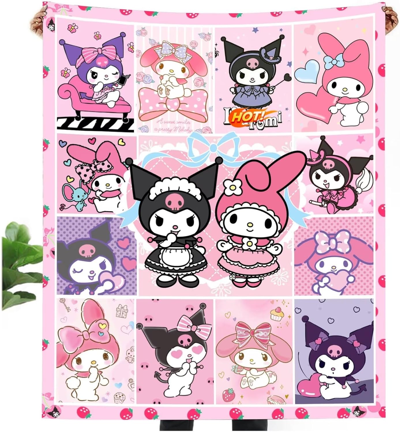 Cositdagli Cartoon Blanket Kawaii Flannel Fleece Throw