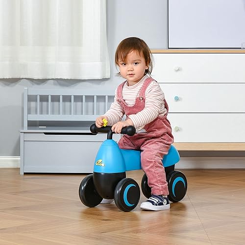Miniatura 2 de Qaba Juguete deslizante para montar en coche para niños pequeños sin pedal con 4 ruedas bicicleta de bebé para interiores y exteriores regalo de