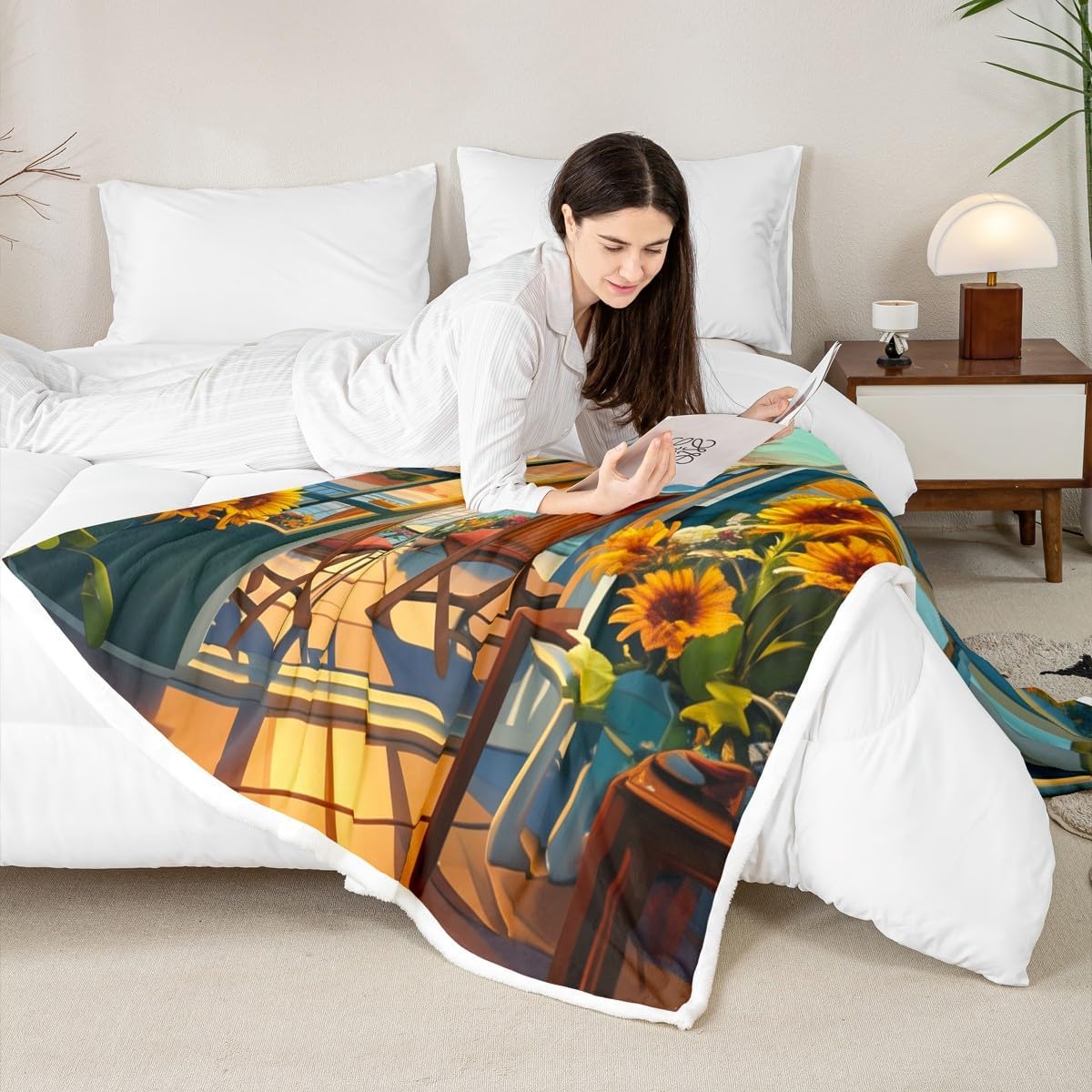 Erosebridal Cartoon Anime Fuzzy Plush Throw Summer Hawaii Beach Fleece Blanket Ocean Coastal Nautical Sherpa Blanket For Kids Boys Girls,Seaside Holiday Japanese Anime Decor For Bed Couch Baby 30"x40"