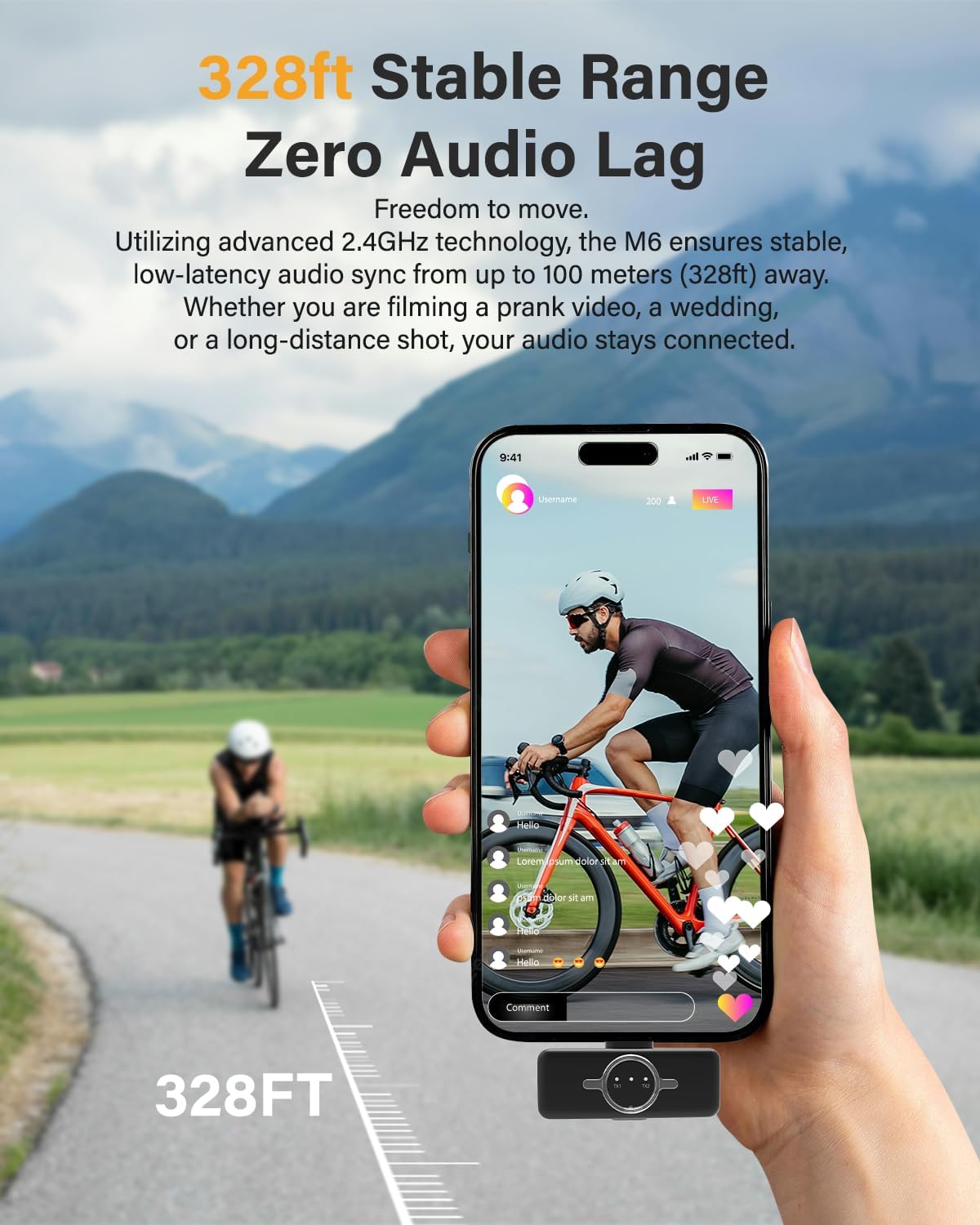 Magnetic Wireless Lavalier Microphone for iPhone 16 15 14, Noise Cancelling Clip-on Lapel Mic for Vlogging, YouTube, Podcast, 30H Battery Life with Charging Case, Compatible with Android, PC, Laptop