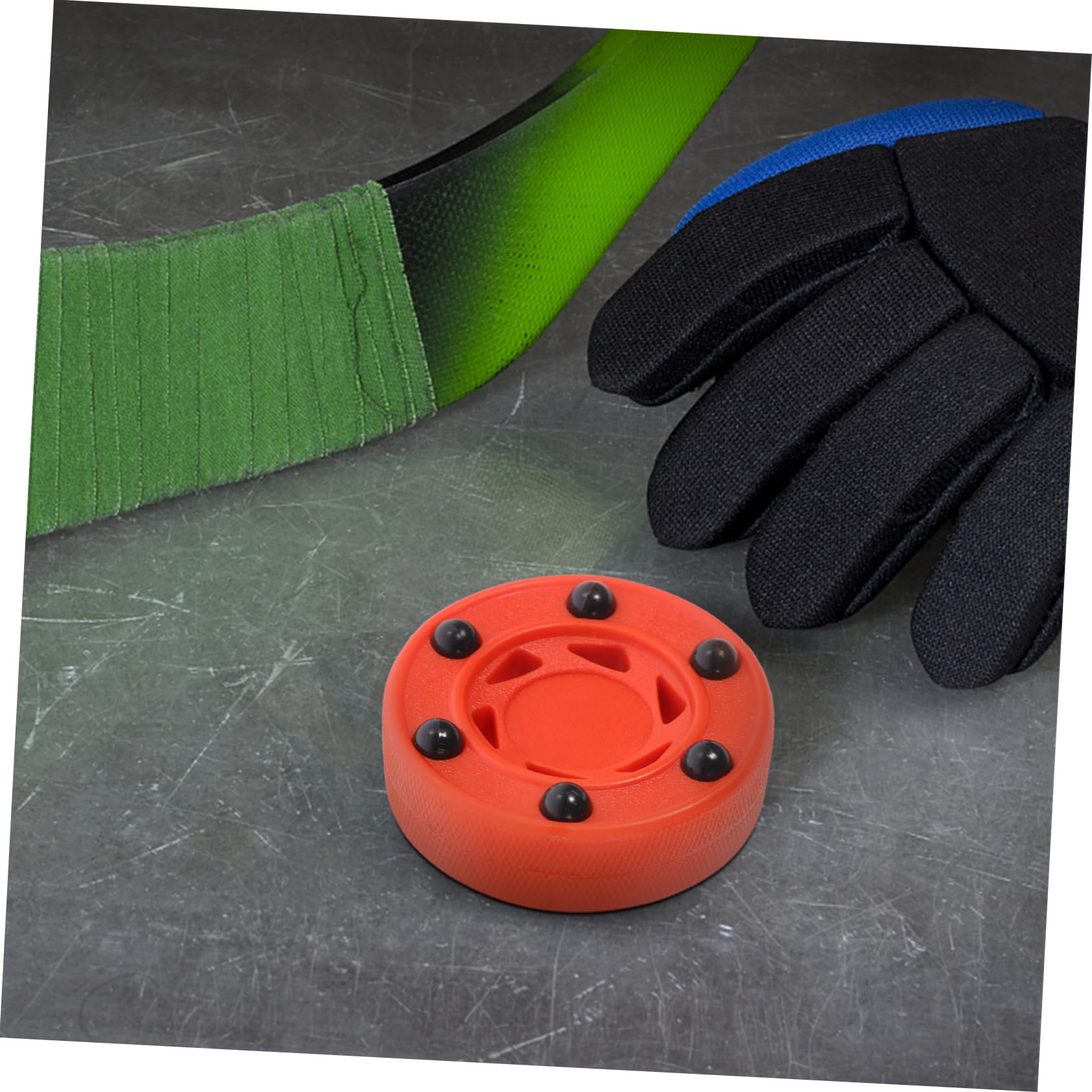 WOONEKY Rondelle de Hockey en Ligne Rouge 2 Pièces Nylon PVC