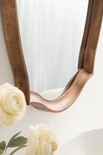 Miniatura 5 de Kate and Laurel Hatherleigh - Marco de madera festoneado moderno de casa de campo para usar como sala de estar, entrada o espejo de tocador de baño,
