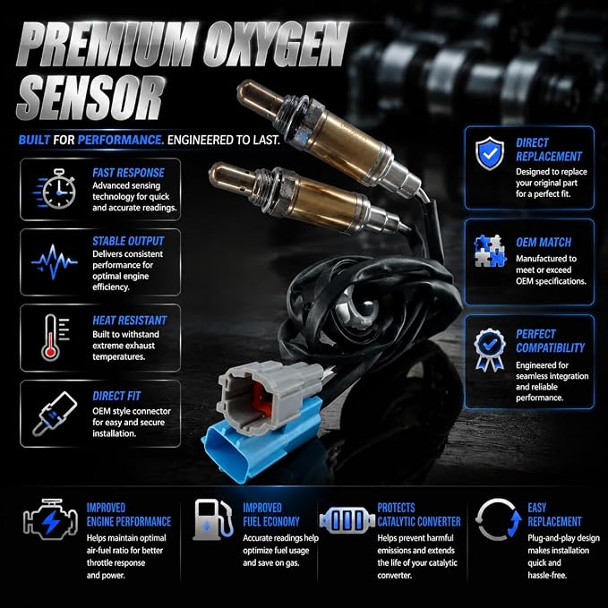 Sensor de Oxígeno Upstream y Downstream para Nissan 2002-2004 miniatura 6