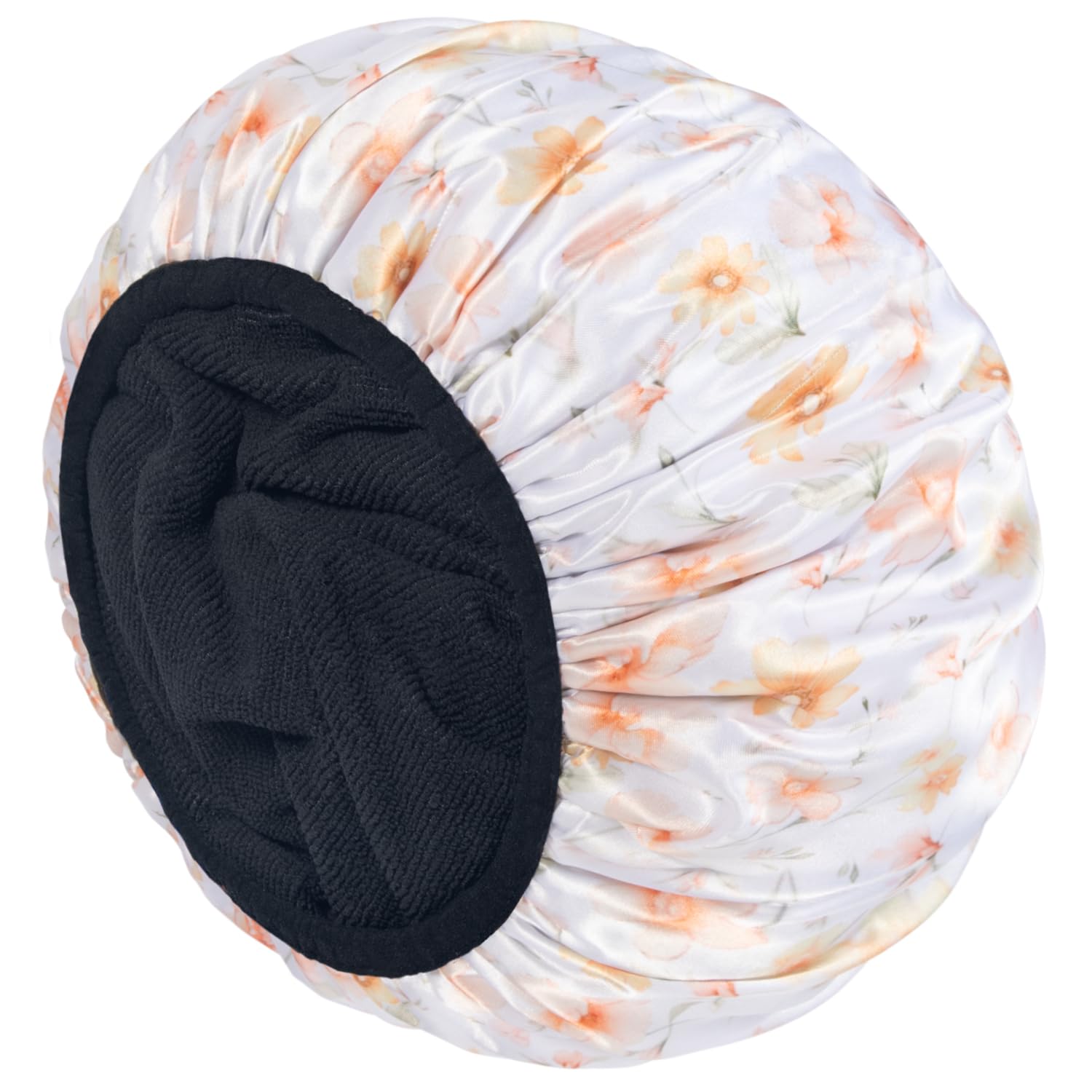 Auban Shower Caps, Terry Lined Shower Cap,Triple Layer