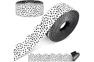 68.9 ft Wavy Black Dot Magnetic Borders for Classroom Whiteboard