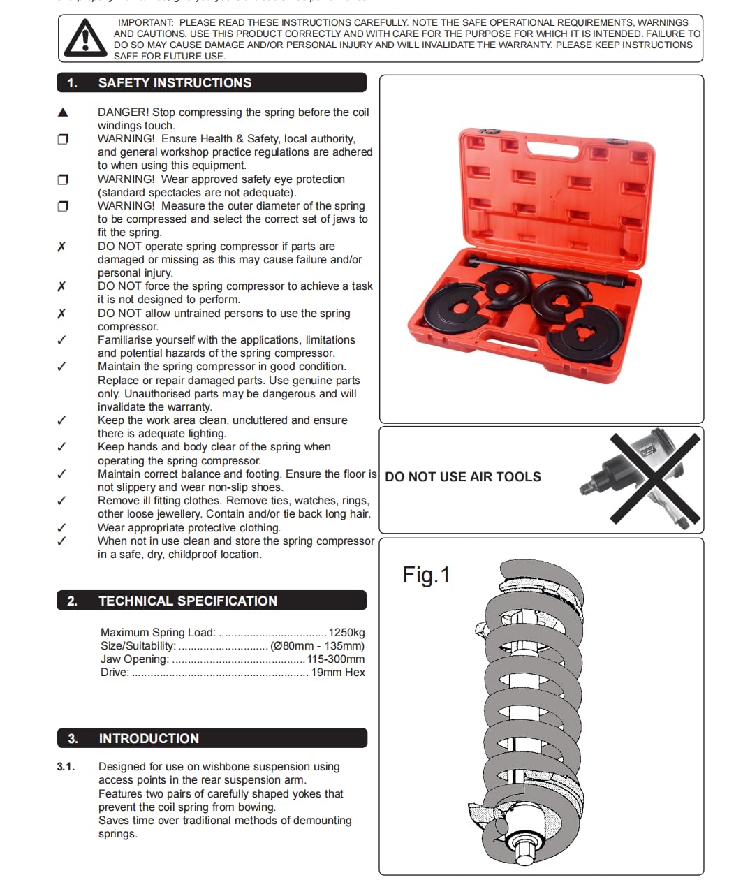 DAYUAN Set di Strumenti di Riparazione del compressore della Molla della Bobina della Sospensione del Benz