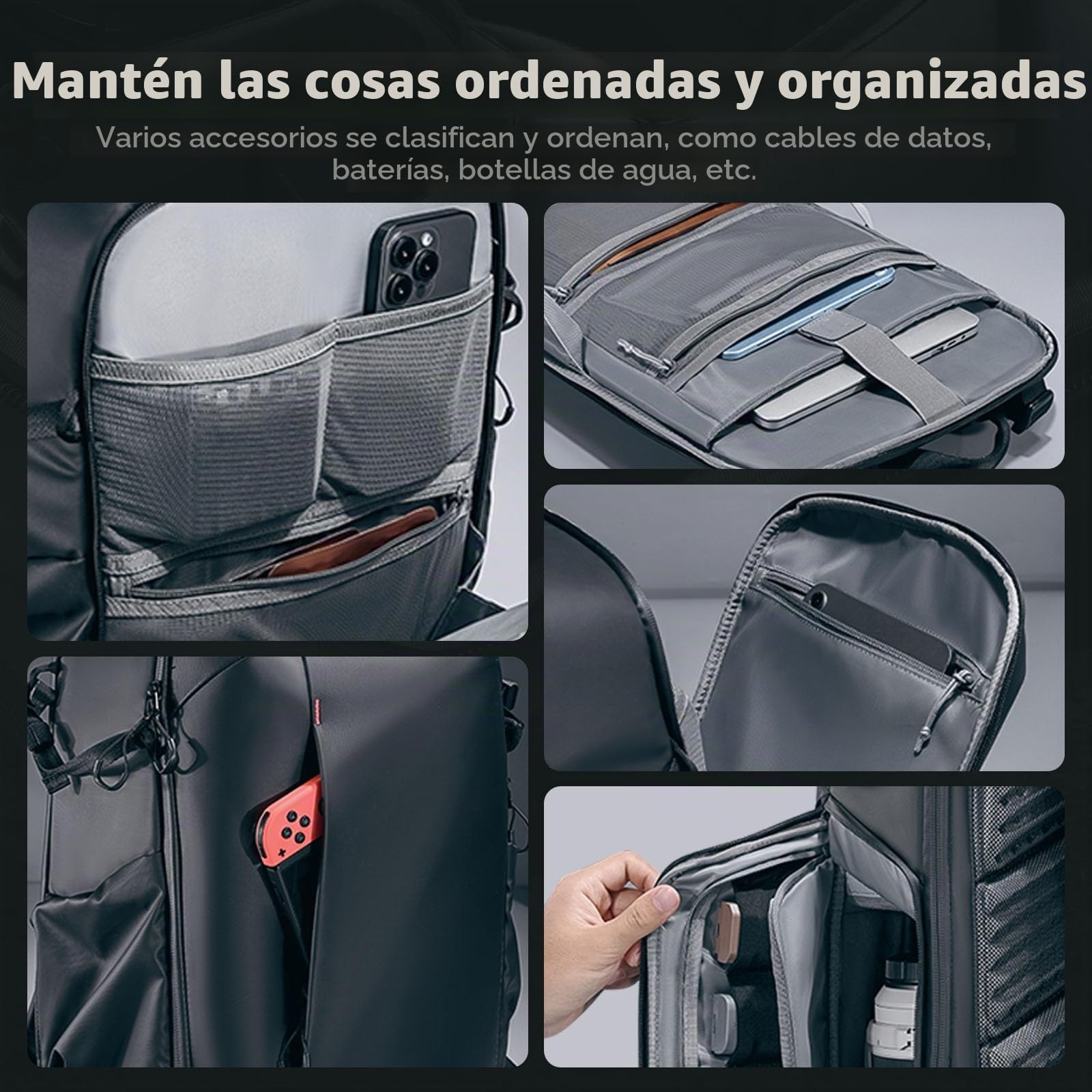 ULANZI Mochila profesional para cámara, impermeable, funda antirrobo para fotógrafos, mujeres y hombres, DSLR SLR sin espejo, soporte para trípode de lente de cámara de 15.6 pulgadas, color negro, 22