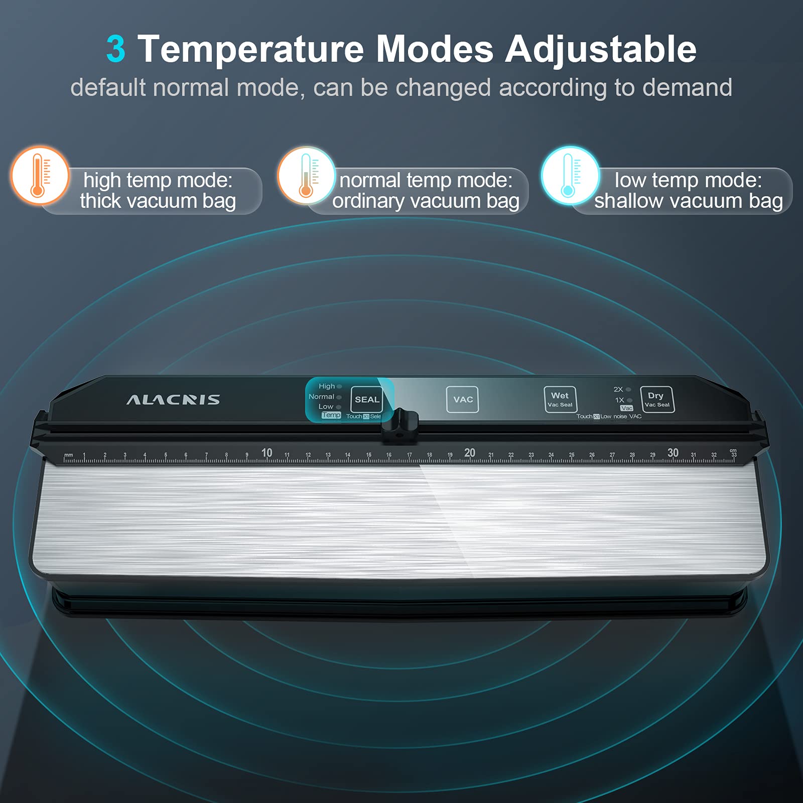 ALACRIS Vacuum Sealer Machine (Include 15 sealer bags) with 7mm