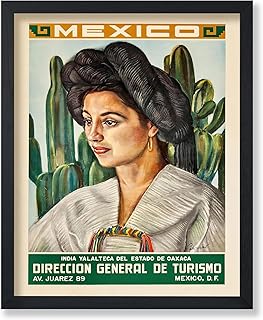Poster Master Vintage Travel Poster - Retro Mexico Print - Mexican Woman...
