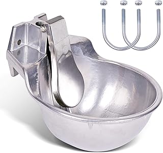 Automatic Water Bowl for Dog Livestock, Push-Paddle Metal Waterer, Auto Fill Livestock Water Trough for Cattle, Horse, Pig, Goat, and Dog Waterer