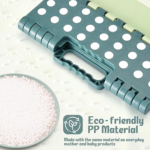 Miniatura 2 de ACSTEP Taburete plegable de 9 pulgadas, capacidad de 300 libras, taburetes plegables de plástico para niños y adultos, taburete plegable adecuado