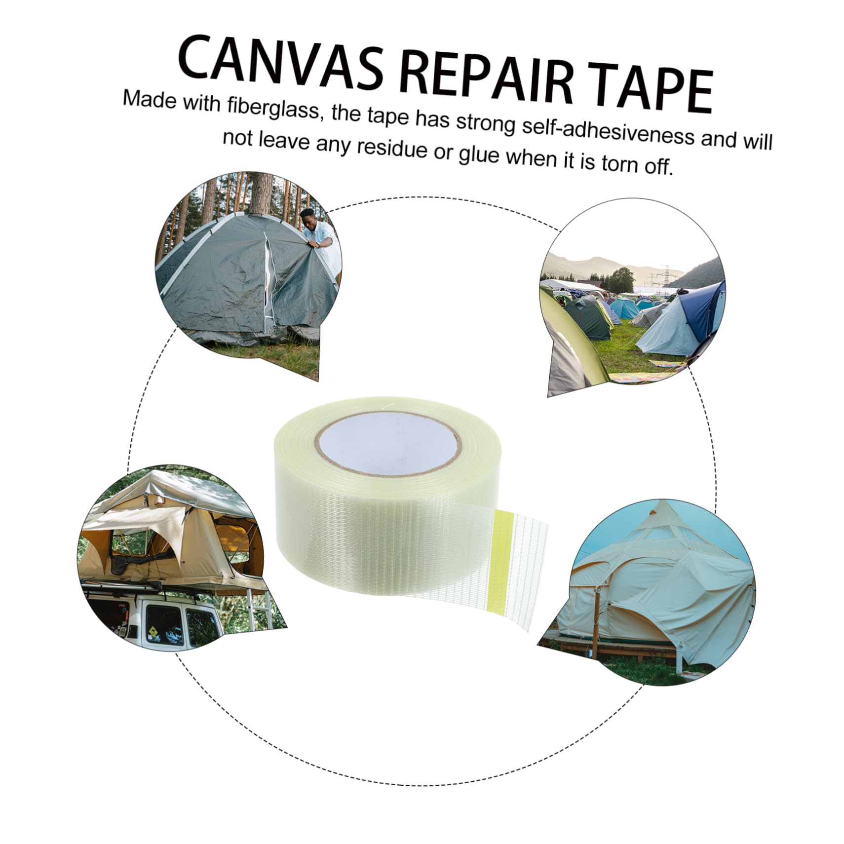 MUCKLILY Model Fixed Tape Fiberglass Stripe Tape for Construction Packaging Fixing