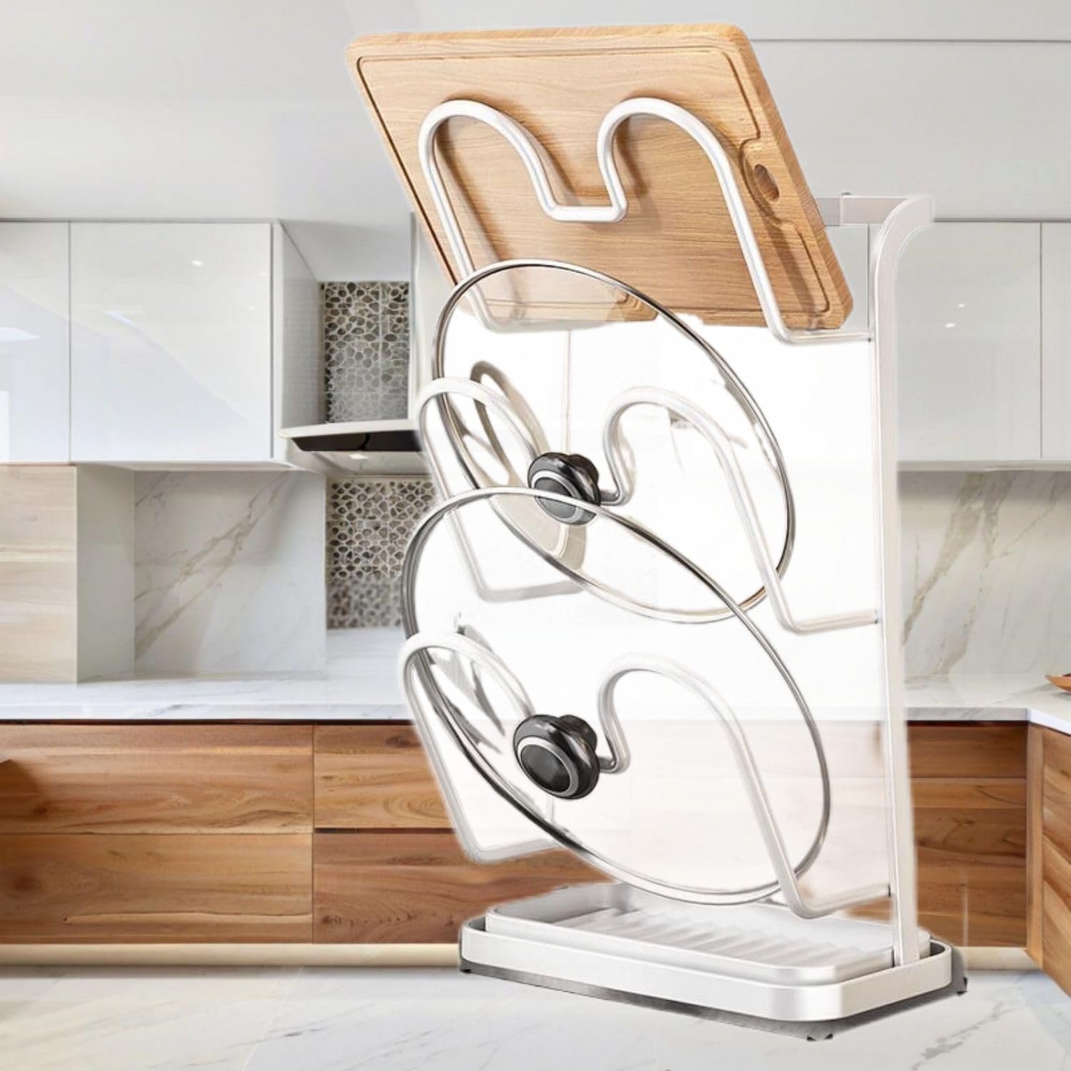 锅盖架免打孔厨房 Kitchen Gadgets, Cook Accessories 锅盖放置架家用多层盖子壁挂收纳用品神器置物架 Sink Organizers and Storage KCookware Accessories - 444