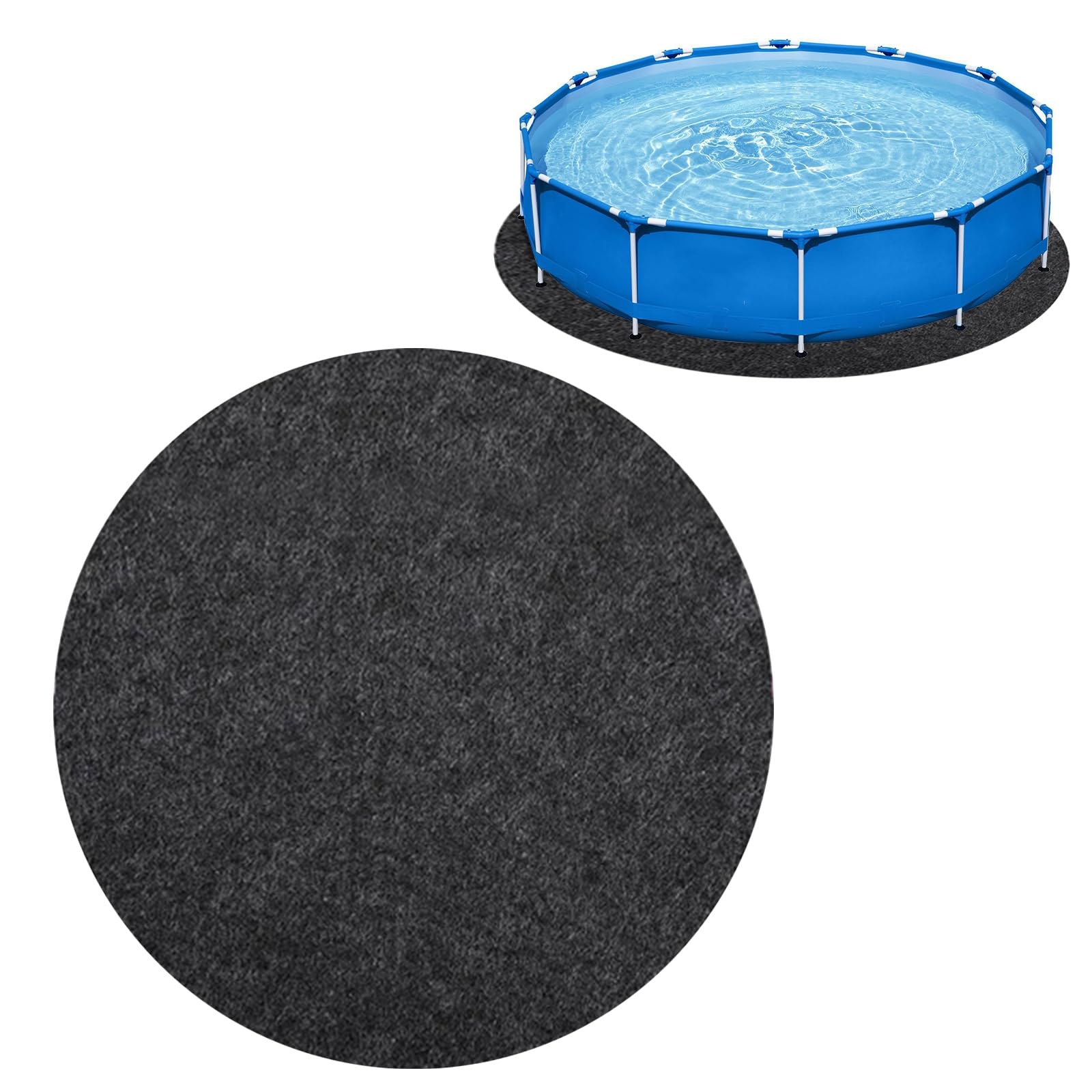 Whirlpool Matte 200cm,Poolunterlage rutschfeste Unterlage Rund,Anti-Rutsch Wasserdichtes Pool Unterlage Outdoor,Schwimmbecken Matte Pool Bodenplane Faltbarer,Bodenschutz Bodenplatte schützt