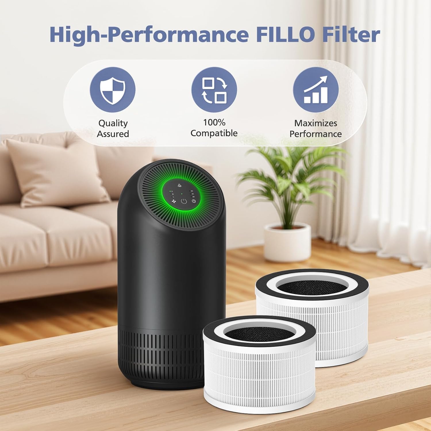 3-Pack H13 Filter Compatible with Afloia Fillo/Halo/Mooka Allo, 3-in-1 H13 Efficient Filtration for Fillo Air Puri-fier, for Afloia Fillo Filter - Image 8