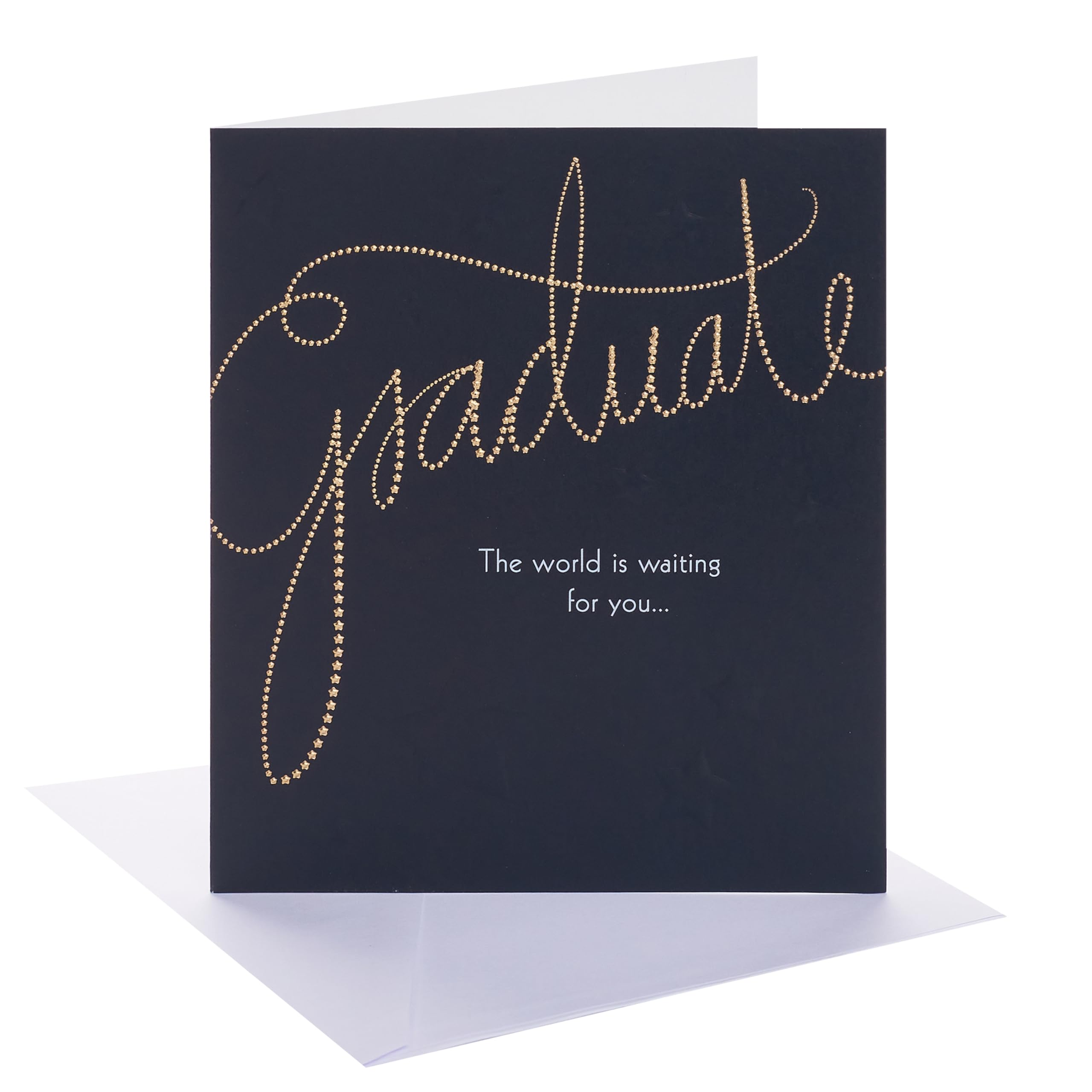 UK Greetings | Congratulations Card for Graduation | Congratulations/Proud of You | Her/Him | Stars Design | With Envelope | 15.9 x 18.4 cm