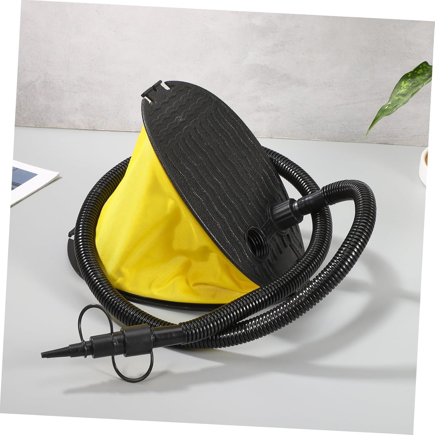 Foot Bellows Pump Valve Adapter Inflator for Air Mattress Camping Kayak Boat Portable Foot Operated Pump for Inflatable Beds Yoga Balls and Floating Mats Easy Inflation and