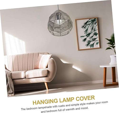 Miniatura 2 de Homoyoyo Pantalla de ratán para decoración de techo, lámpara de techo para lámparas de mesa, decoración gris, lámpara de mesa, decoración retro,
