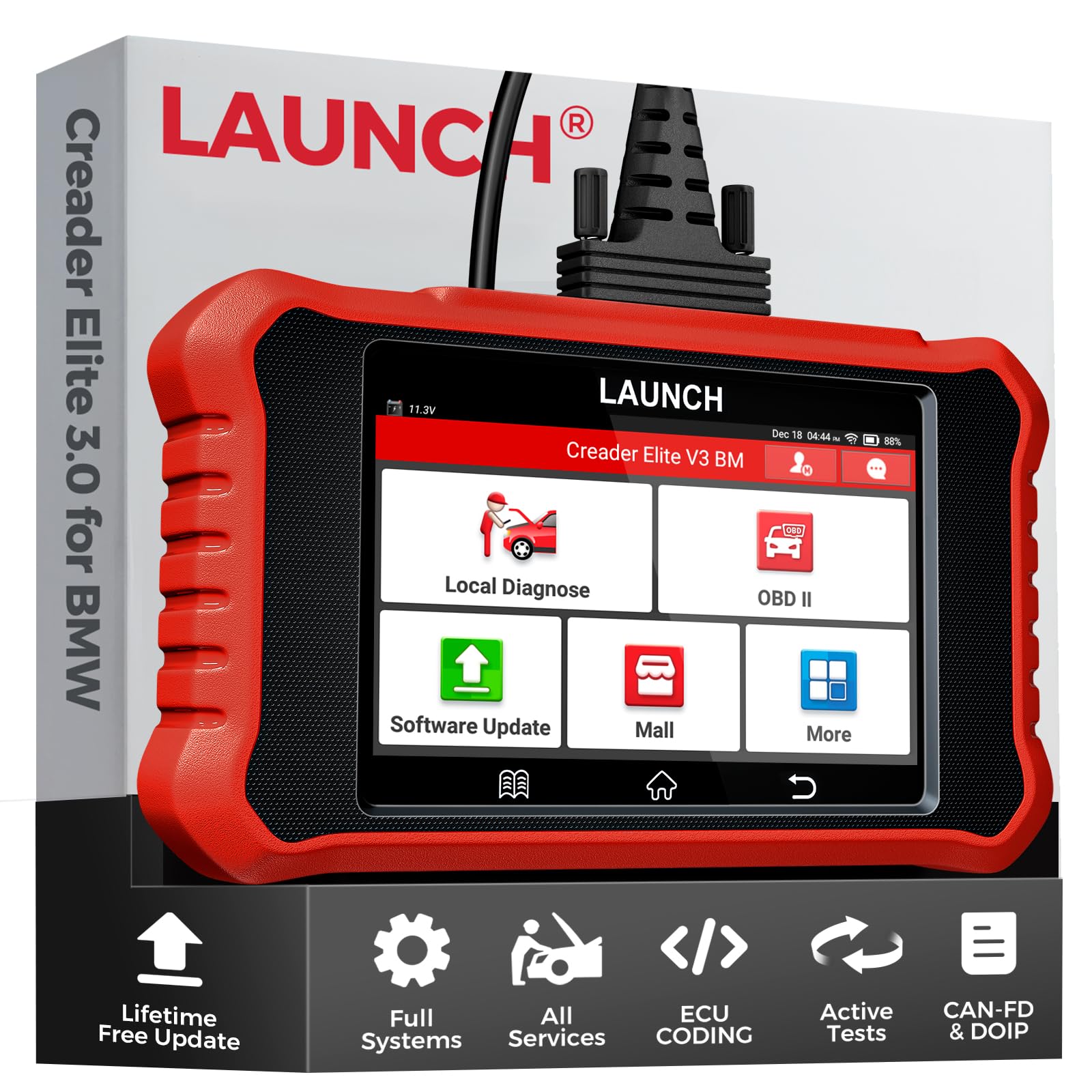 Amazon.co.jp: LAUNCH Creader Elite V3.0 BMW OBD2スキャナー用 フル