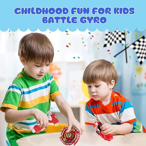 Miniatura 6 de Jokvaex Bey Battling Top Burst Gyro Toy Set, con lanzadores de giroscopio y juego de batalla de combate de mango, regalo para niños y niños, 155