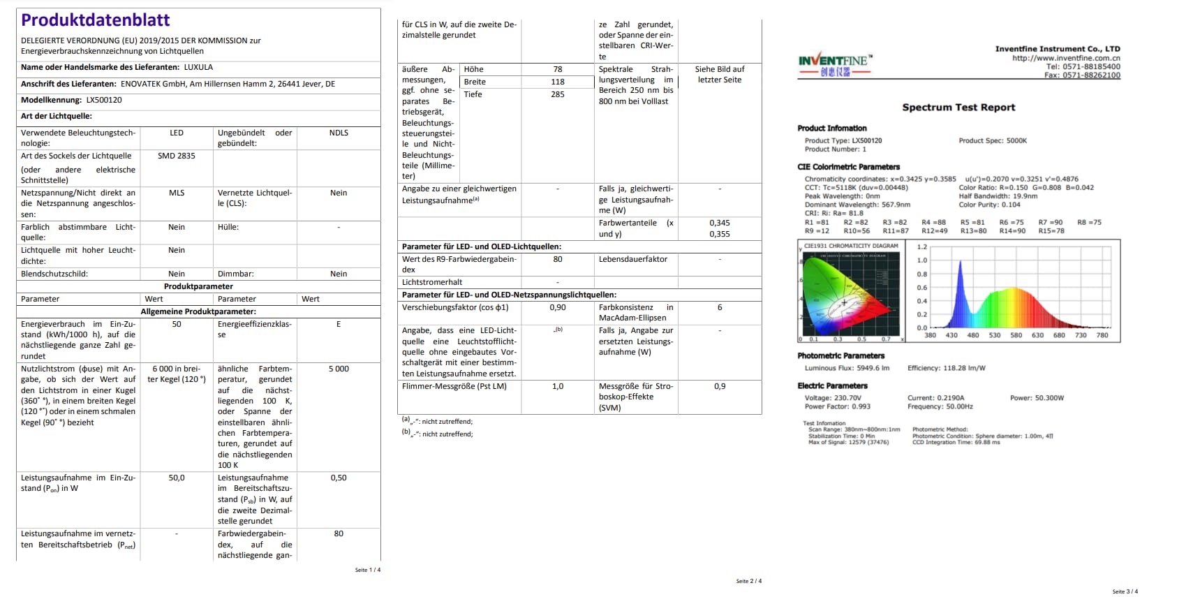 YRHome LED Spiegelleuchte Bad 55cm - IP44 Wasserdicht, 180° Drehbar