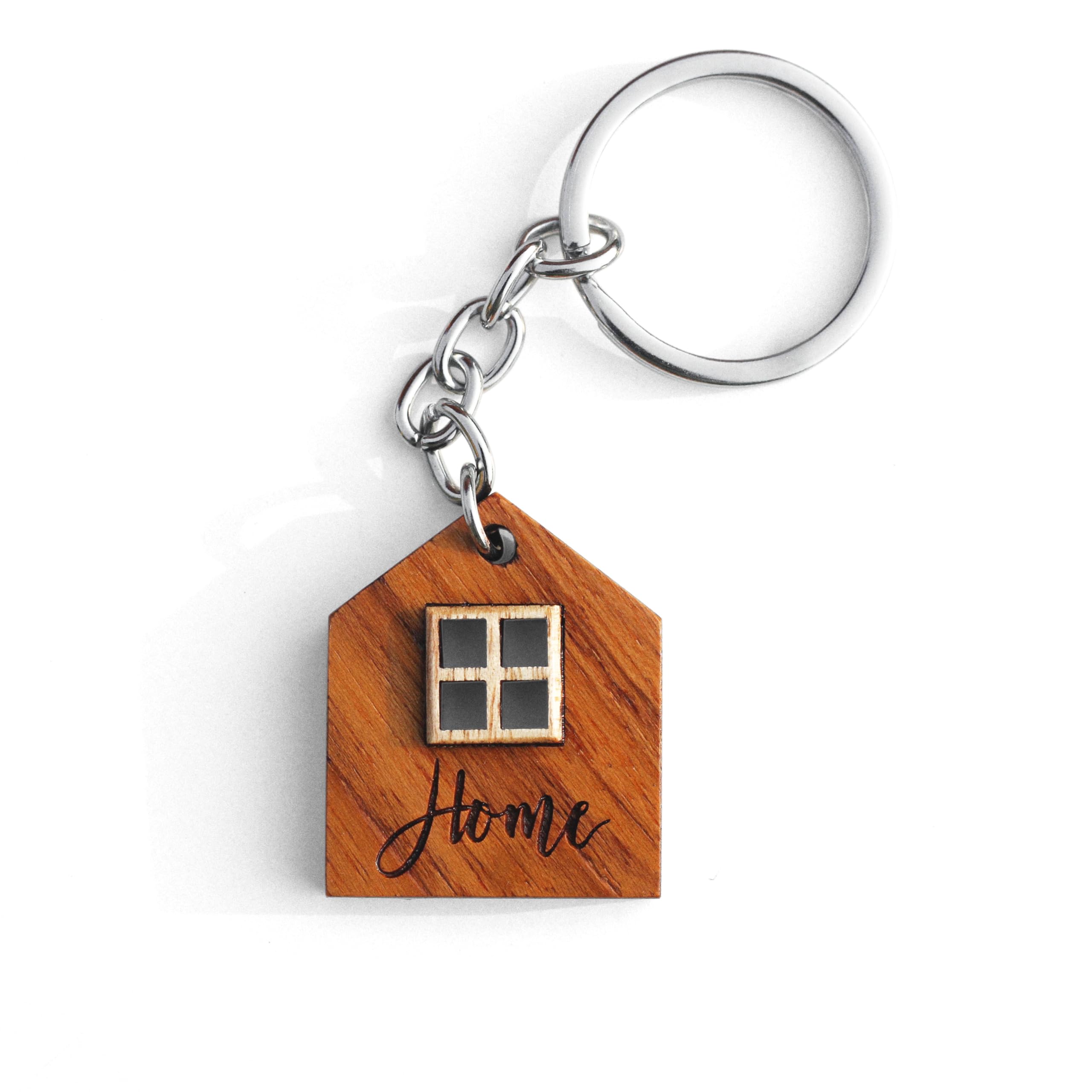 Wooden Home Keychain & Keyring | Keychains for Home, Office | Keyrings for Bikes, Scooty & Bags | Handmade Keyring | Gift for Girls, Gift for Boys, Gift for Men, Gift for Women