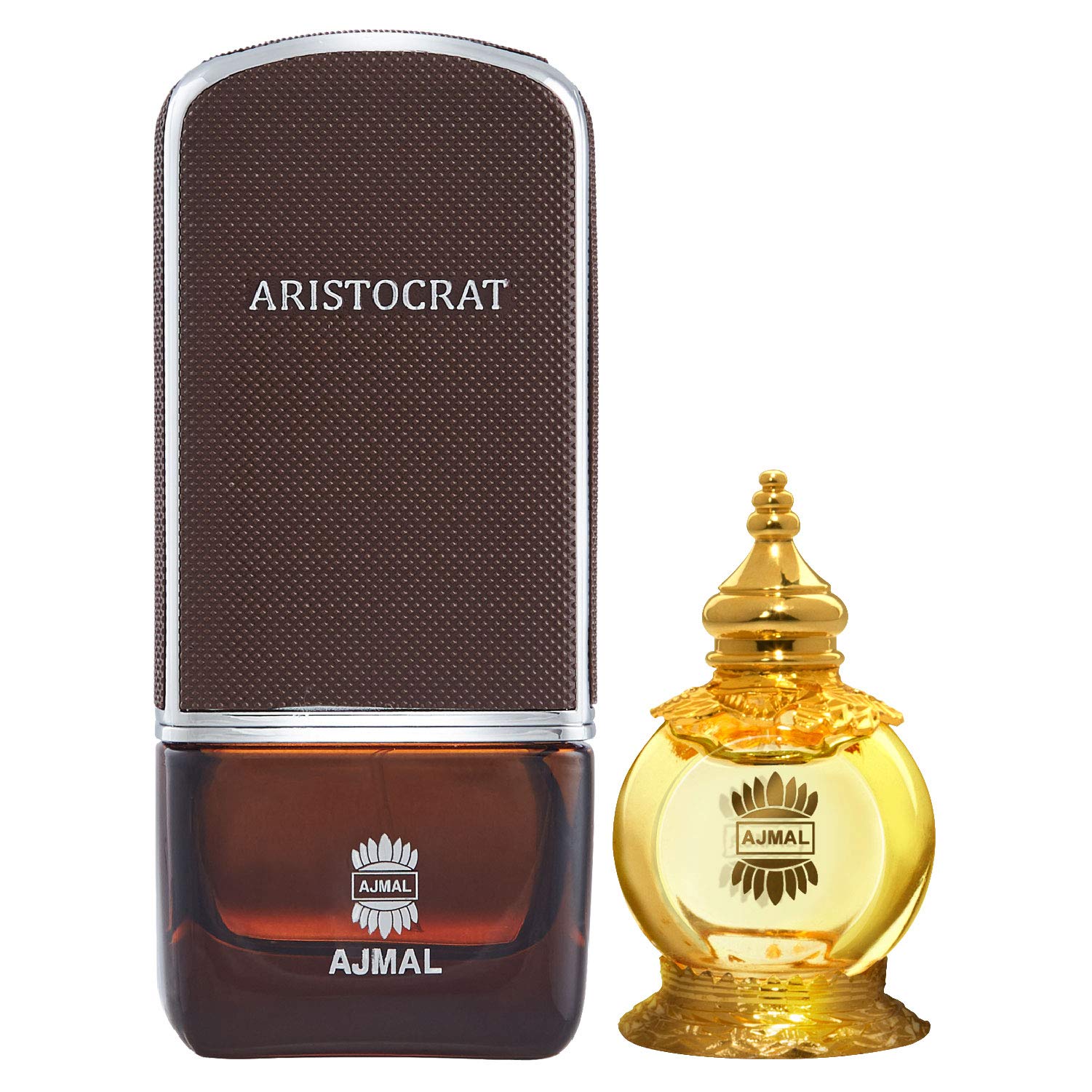 Ajmal Aristocrat EDP Citrus Woody Perfume 75ml for Men and Mukhallat AL Wafa Concentrated Perfume Oil Oriental Musky Alcohol-free Attar 12ml for Unisex FREE