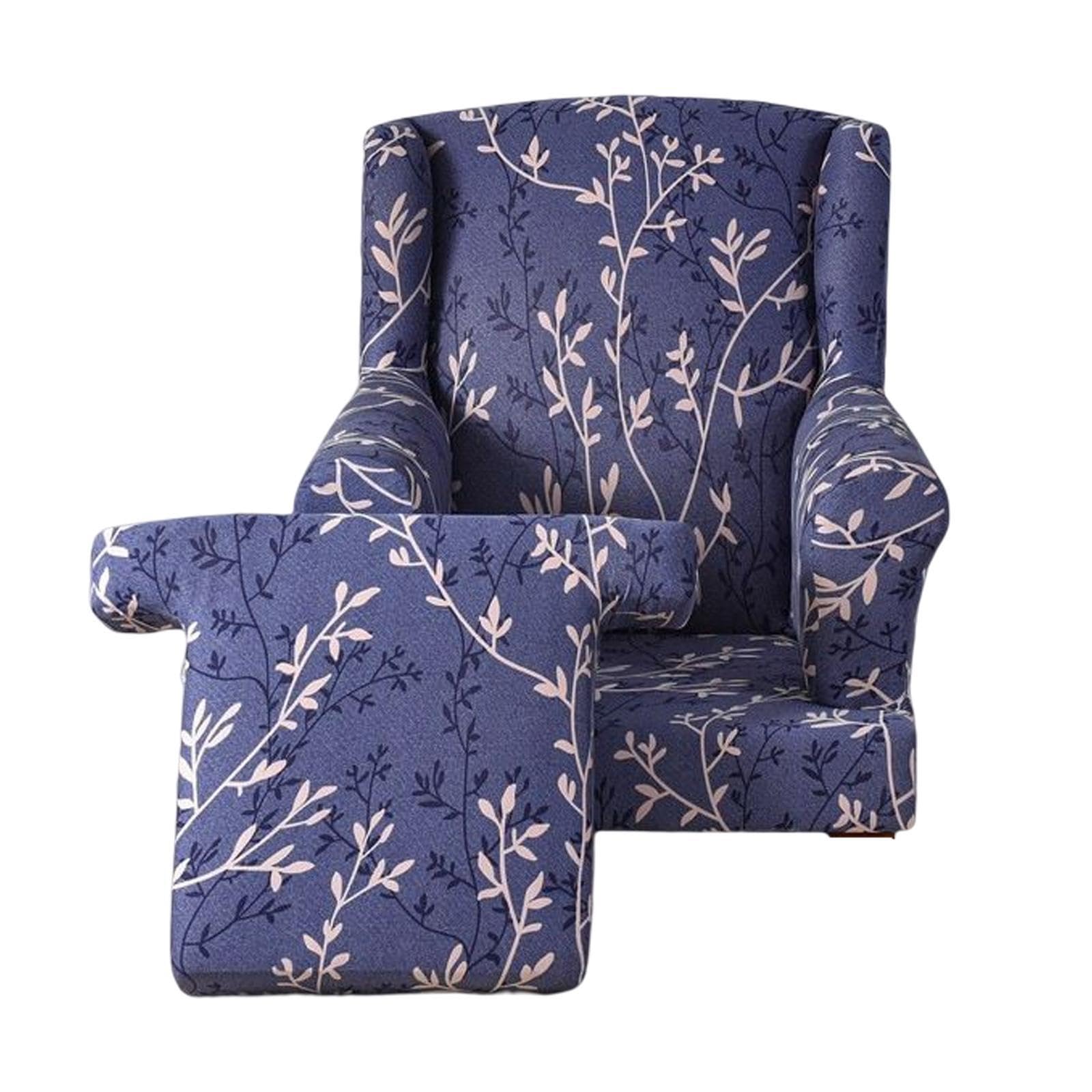 Housse de fauteuil extensible violette lavable meuble moderne