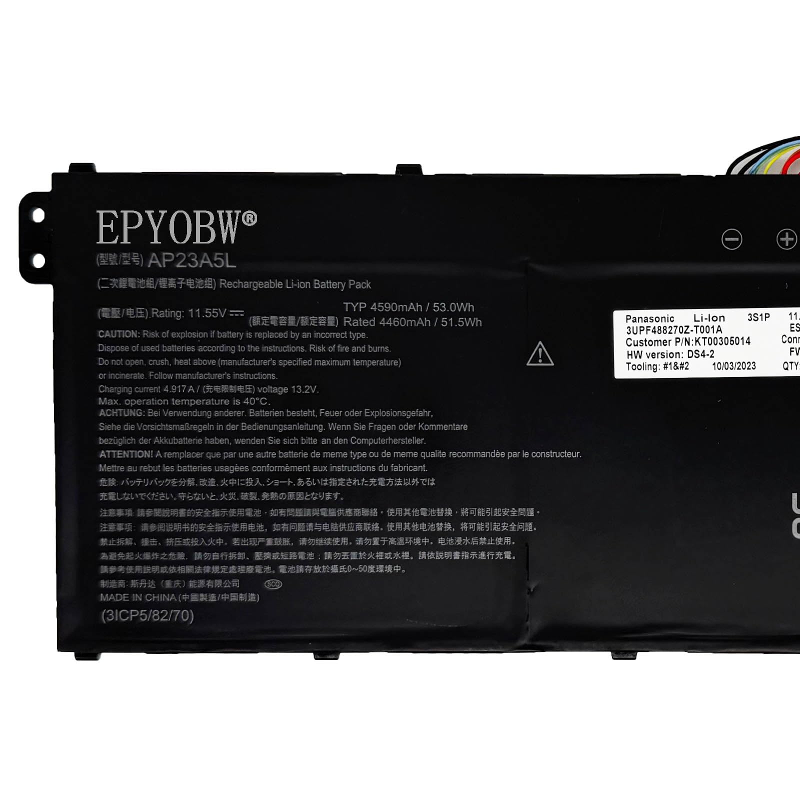 Amazon.com: EPYOBW AP23A5L Laptop Battery 53.02Wh 4590mAh 11.55V