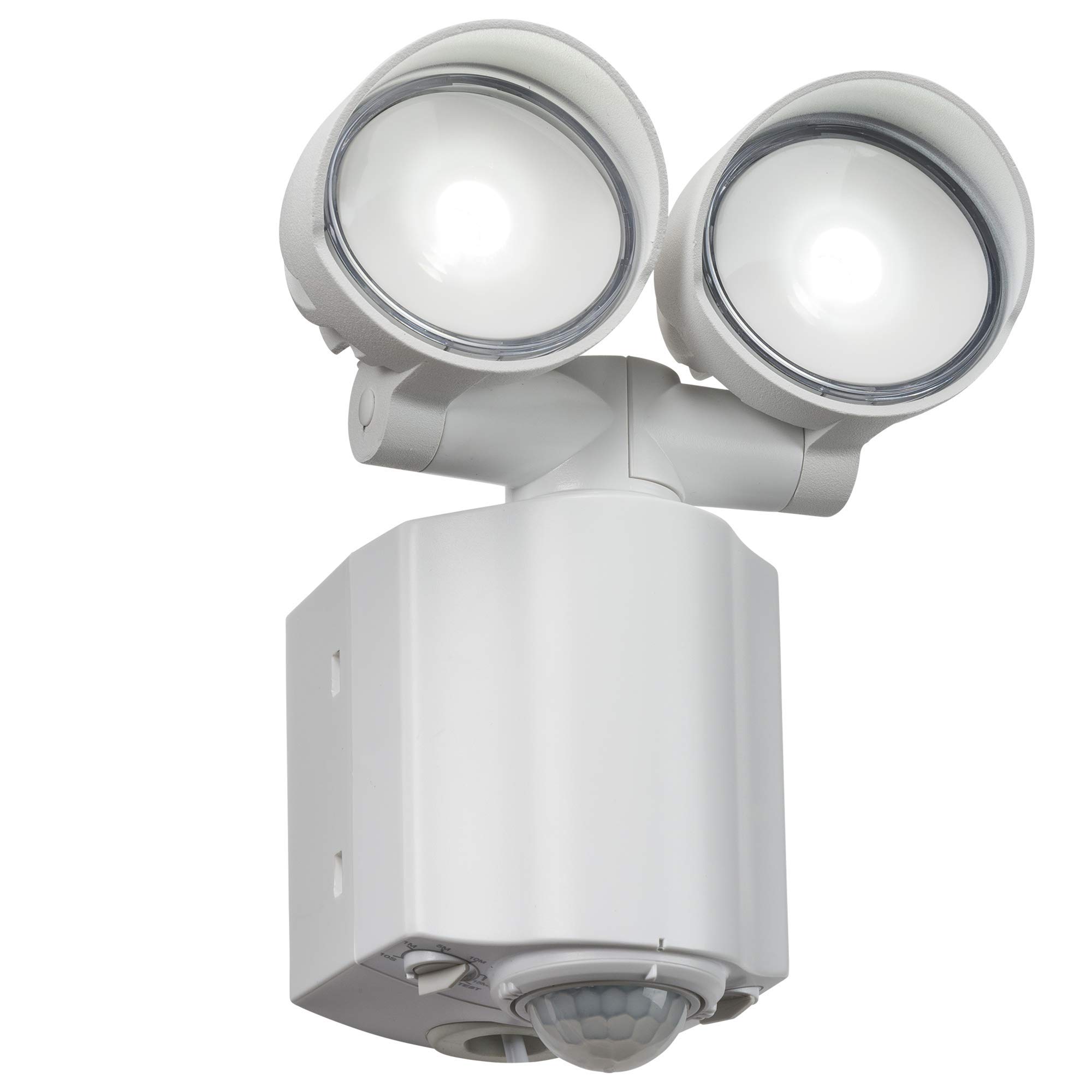 Knightsbridge White Twin Led Spot Security Light With Pir, Polycarbonate, 16 W,
