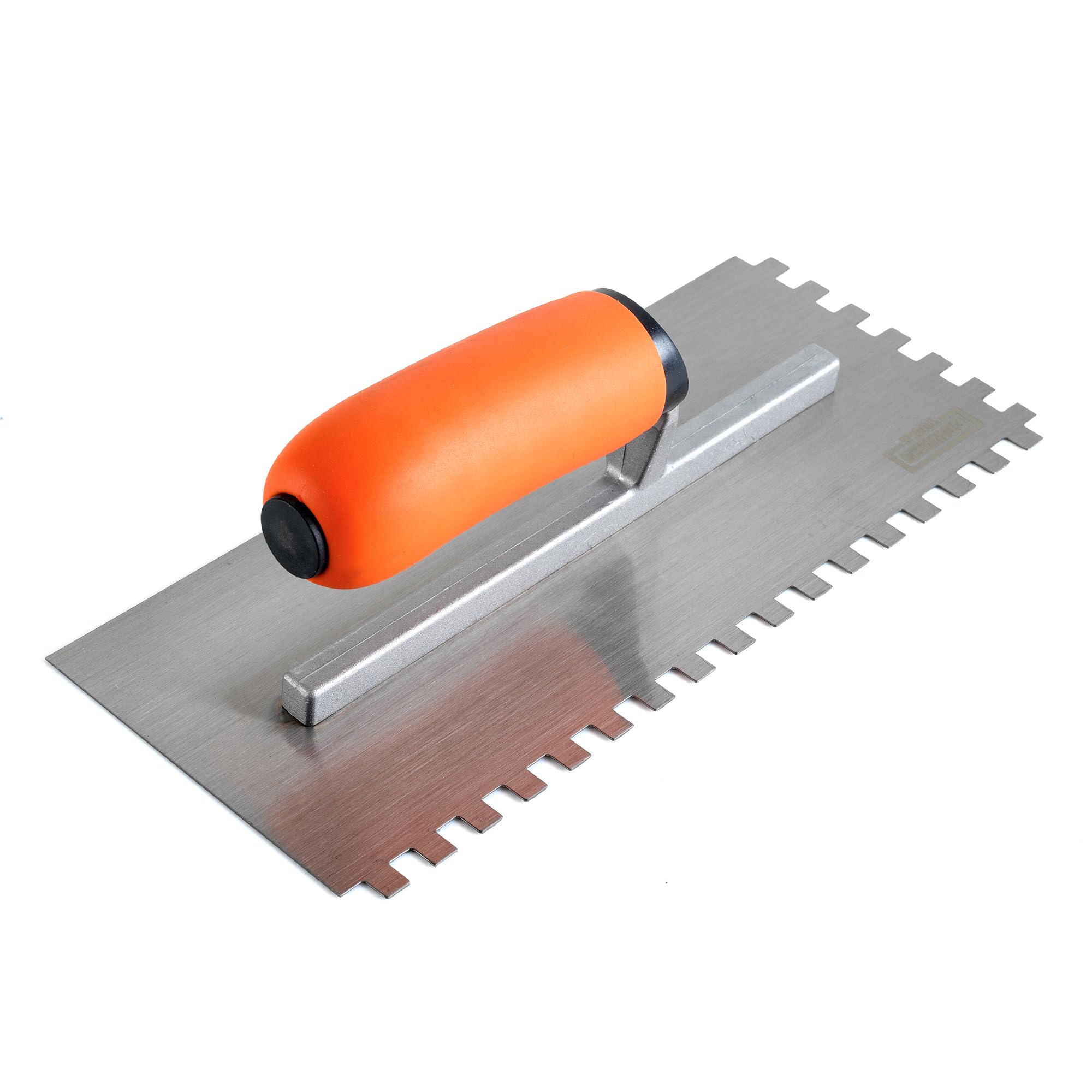 Edward Tools Paleta cuadrada para azulejos y suelos, 1/10.2 cm x 1/10.2 cm x 1/10.2 cm, paleta de acero inoxidable de grado profesional, mango ergonómico de goma cómodo, se extiende uniformemente