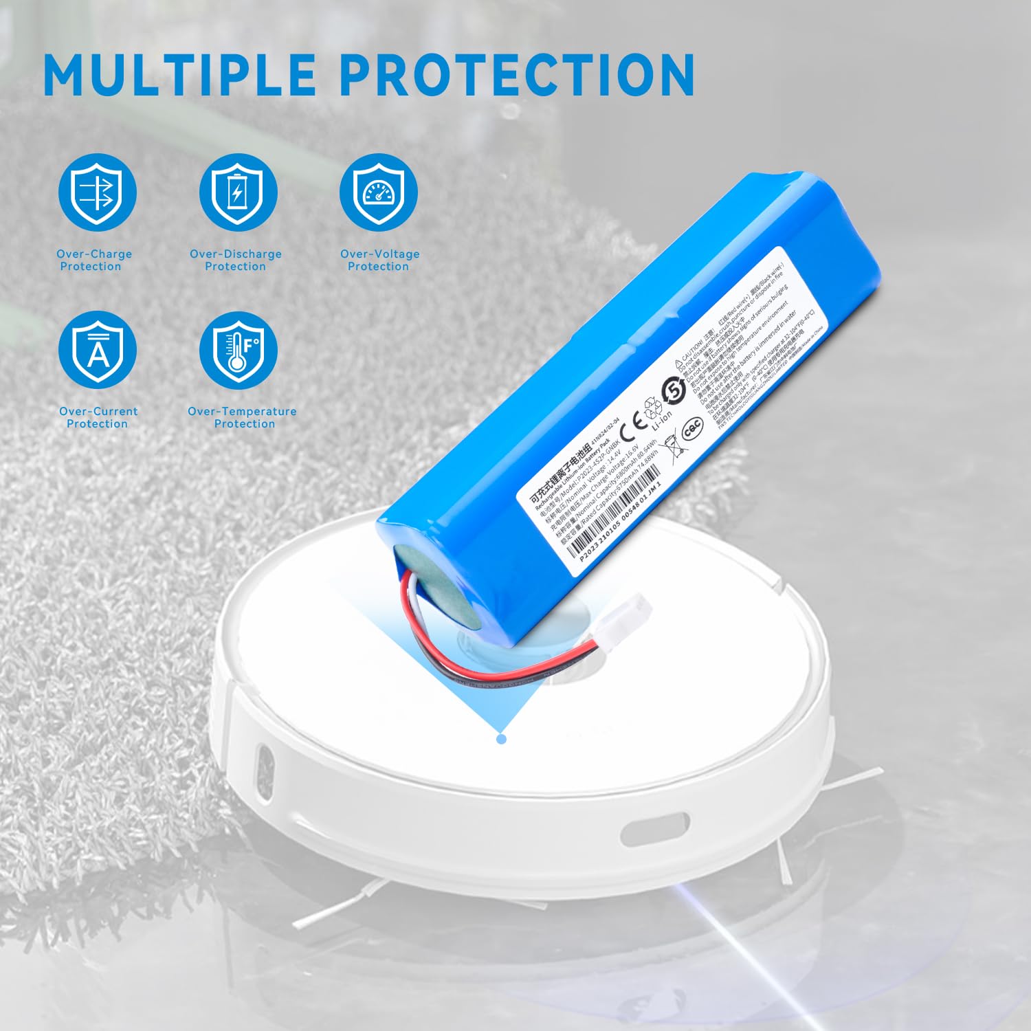 Amazon.com: 6800mAh Vacuum Battery Replacement for Neabot N2