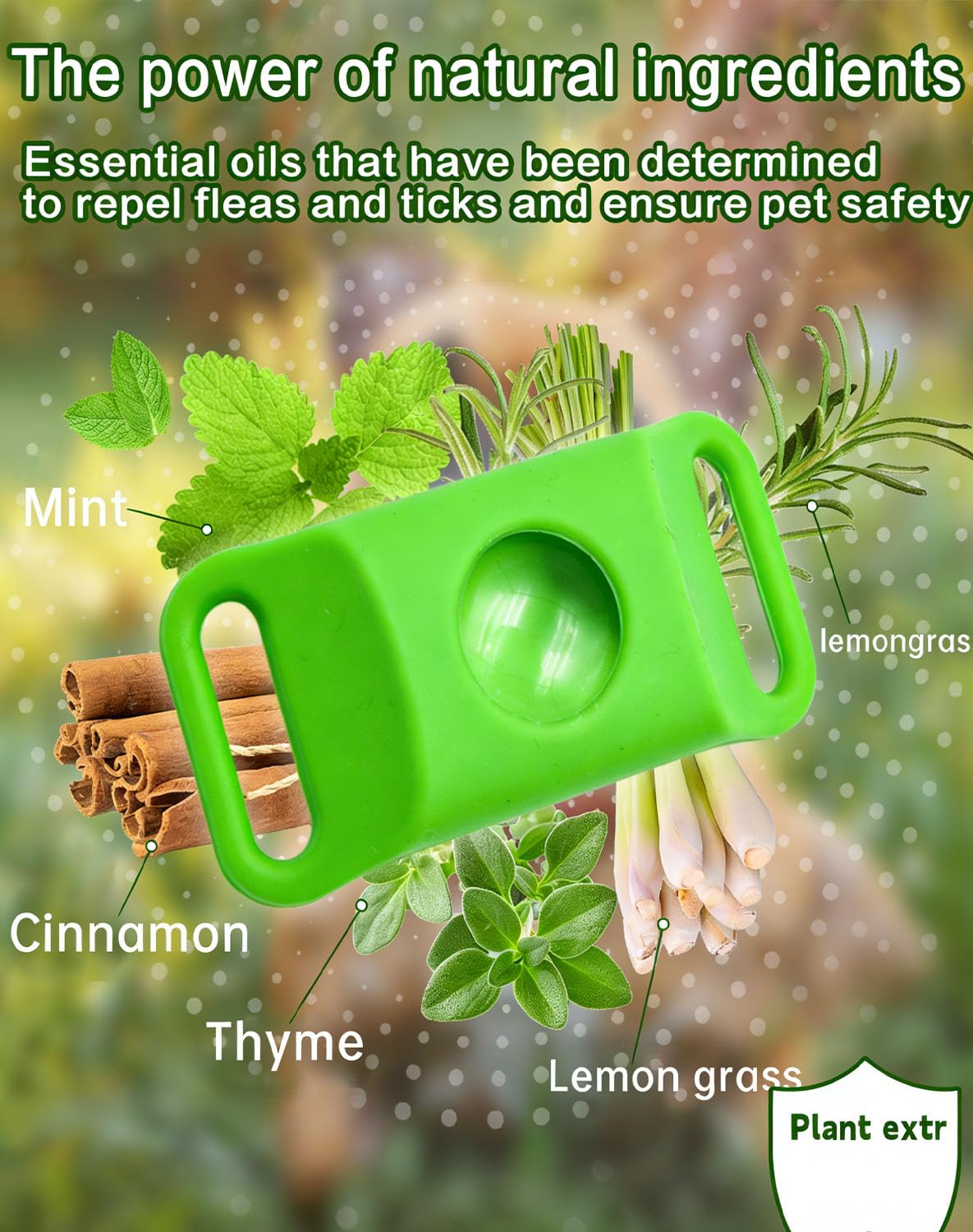 Colgante para Perros Everly – Colgante antiparasitario Natural para Mascotas 2026. Placa de Collar de Larga duración para protección Diaria, brindar Comodidad Durante los Paseos (Green)