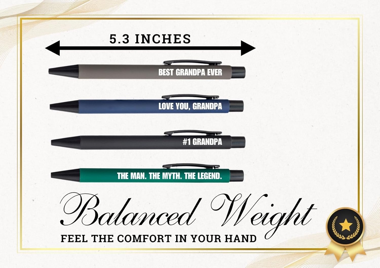 InnoBeta Grandpa Gifts, Ballpoint Pen Set of 4, Gift Ideas for Grandpa on Birthday, Christmas, Father's Day - Image 6