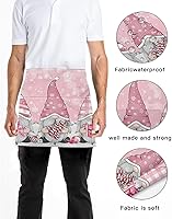 Vista 5 de PIEPLE Delantal de camarera de Navidad con 3 bolsillos, delantales de media cintura para camarero, delantales de chef para mujeres y hombres, baby