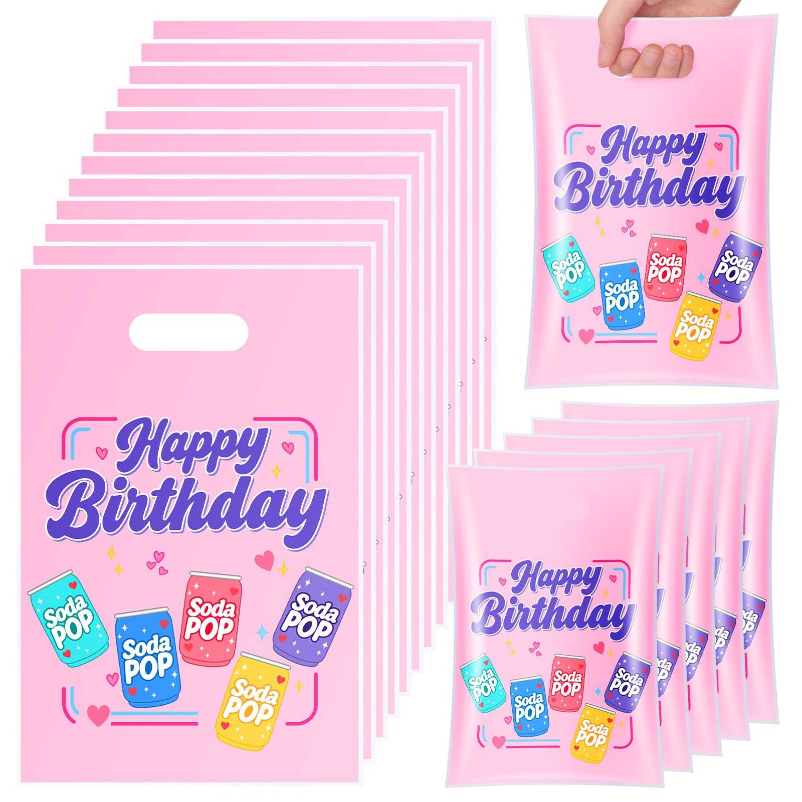 Eccliy 30 Pcs K Pop Party Favors Gift Bags, Birthday Soda Pop