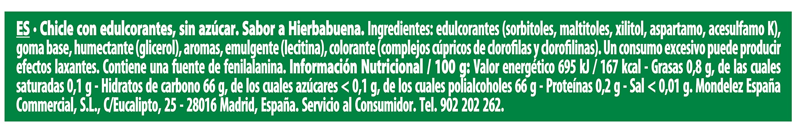 Trident Fresh Stick Clorofila - Chicles sin Azúcar con Sabor a Hierbabuena - Paquete de 24 Envases de 13,5 g