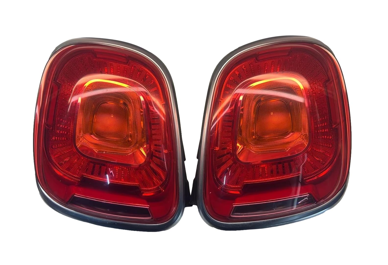 Fanale Faro Posteriore Fanalino Stop Sinistro Destro o Coppia per 500X con Cornice Cromata dal 2015 al 07/2018 NO LED (Sinistro)