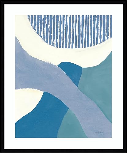 Miniatura 15 de Amanti Art Framed Wall Art Print 25x21 Retro Abstract VI Blue Green by Danhui Nai, Abstract Wall Art, Modern Contemporary Decor, Medium Poster