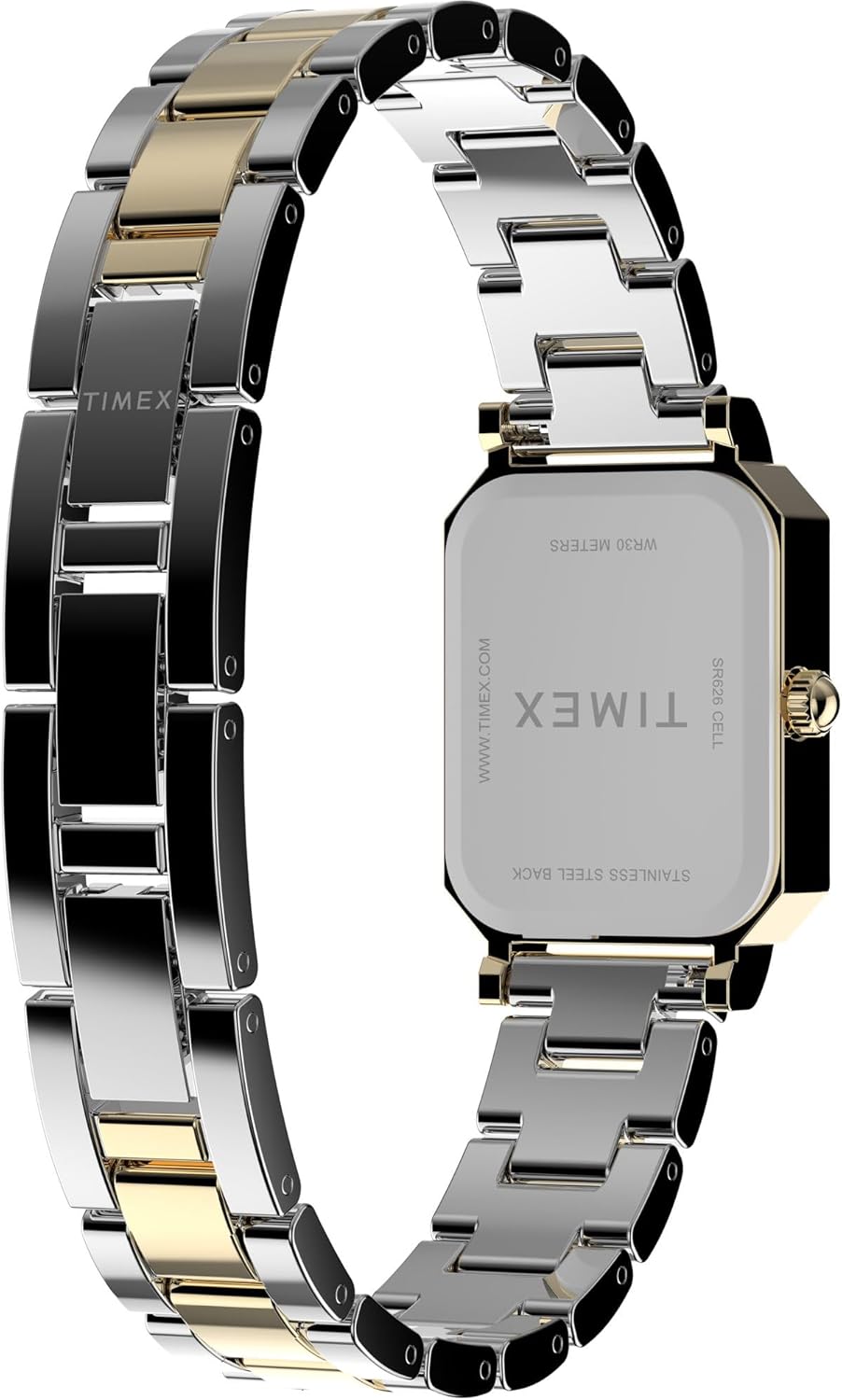 Timex Women's Dress 21mm Watch - Two-Tone Strap White Dial Two-Tone Case - Image 5