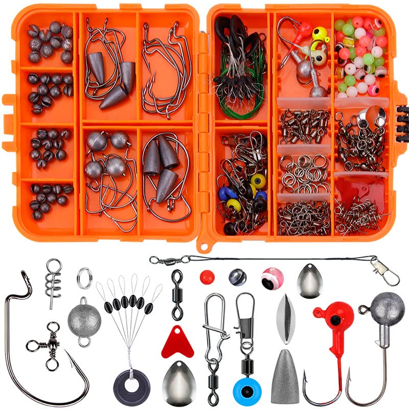FEEUM Bass Fishing Kit Fish Gear Equipment Aceesories with Tackle Box