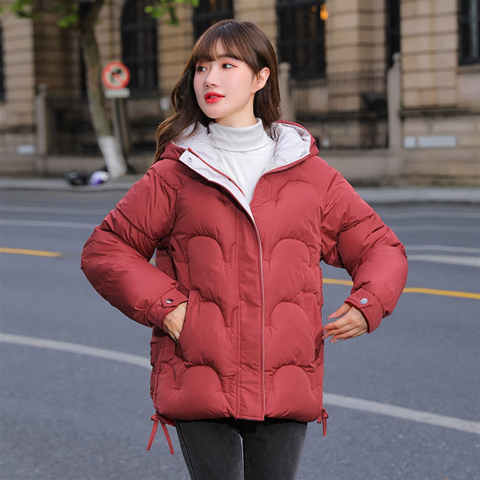 Casual Chic Parka Coat Female Leisure 