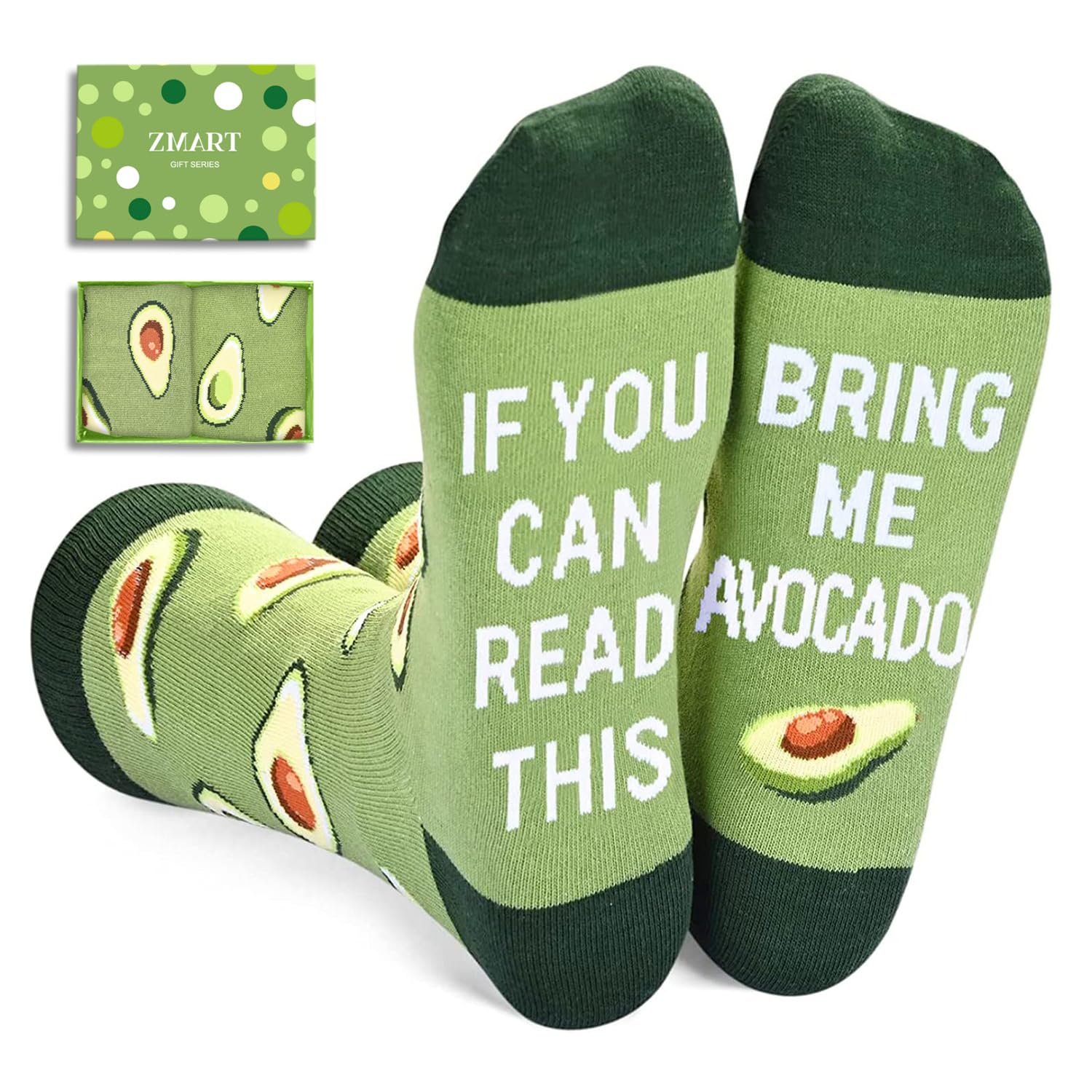 Zmart if You Can Read This - Popcorn Pickle Bacon Avocado Sushi Pizza Socks Gifts for Men