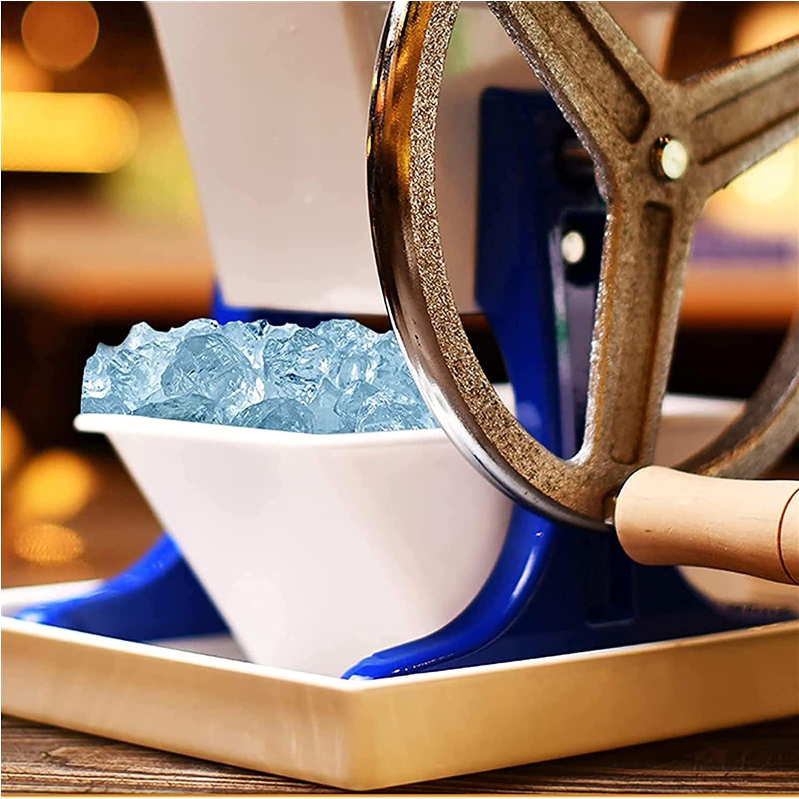 Tritaghiaccio Manuale Zueyen - Con Vassoi, Per Cocktail, Granite, Casa E Bar - Foto 4