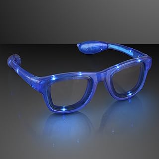 FlashingBlinkyLights Blue Cool Shades LED Light Up Party Sunglasses
