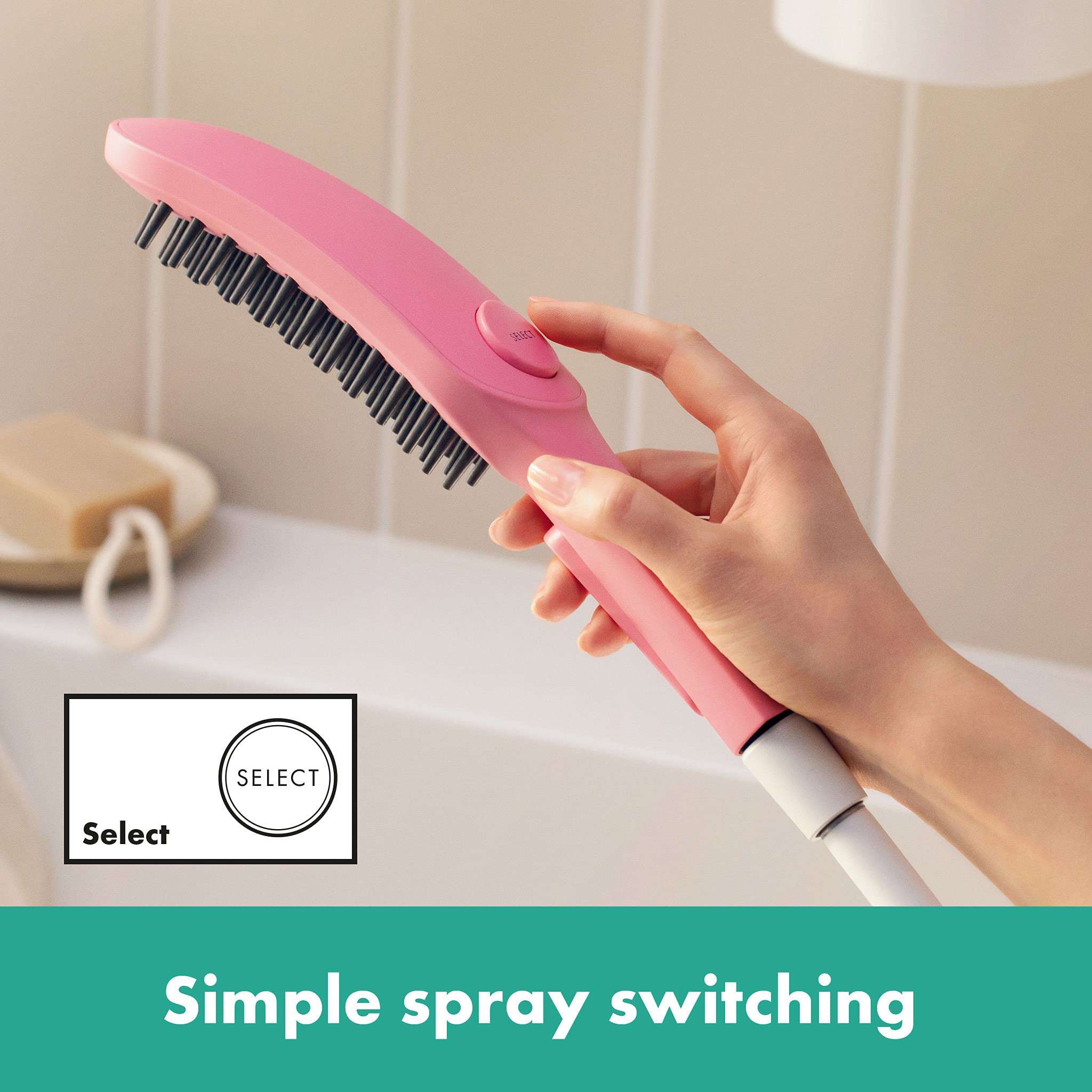 hansgrohe DogShower Główka prysznicowa dla psów 150 3jet z masującymi dyszami Pink, 26640560