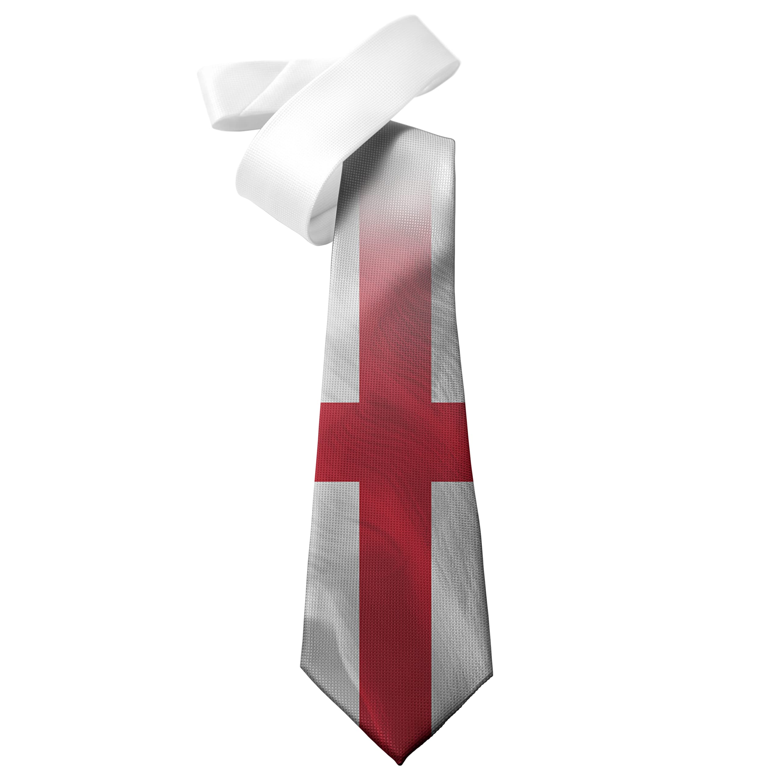 ShopQuality4U England Flag Cotton Sheet design Mens Printed Neck Tie - Polyester - Great Gift - Half Tie Print